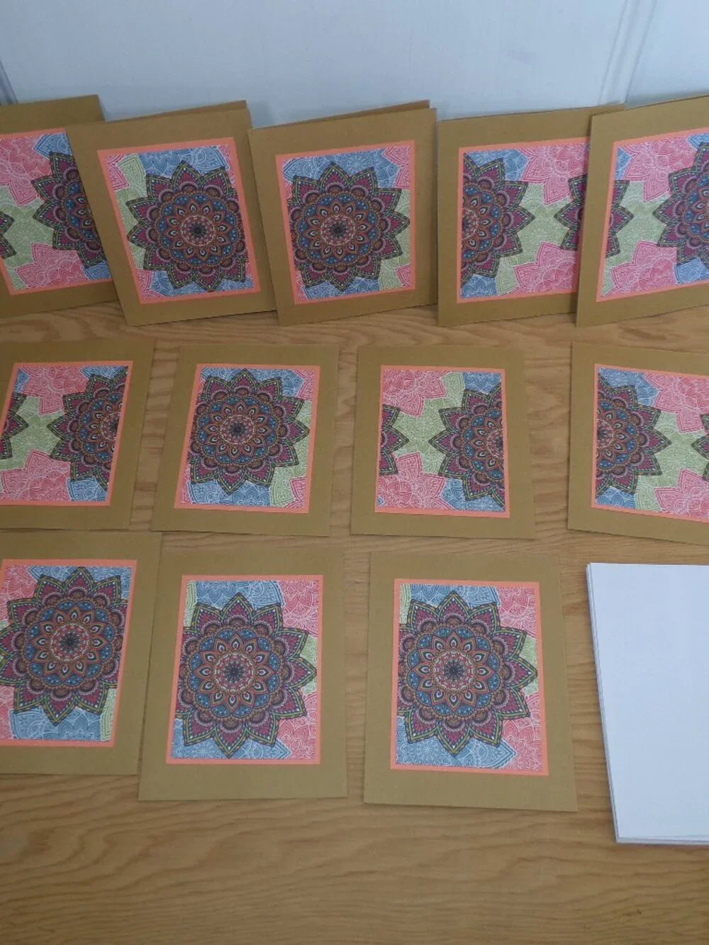 Handmade NWT Set of 12 Mandala Notecards